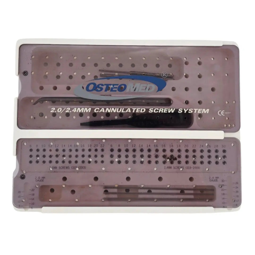 OsteoMed 2.0/2.4mm Cannulated Screw System Instrument Implant Set OsteoMed