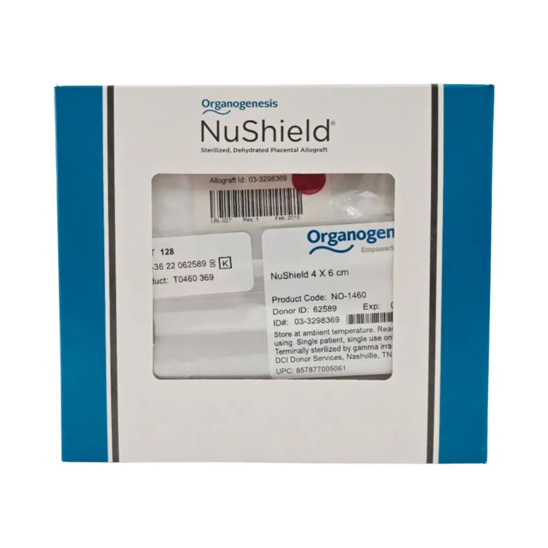 Organogenesis NO-1460 NuShield 4 X 6cm Sterilized, Dehydrated Placental Allograft Organogenesis