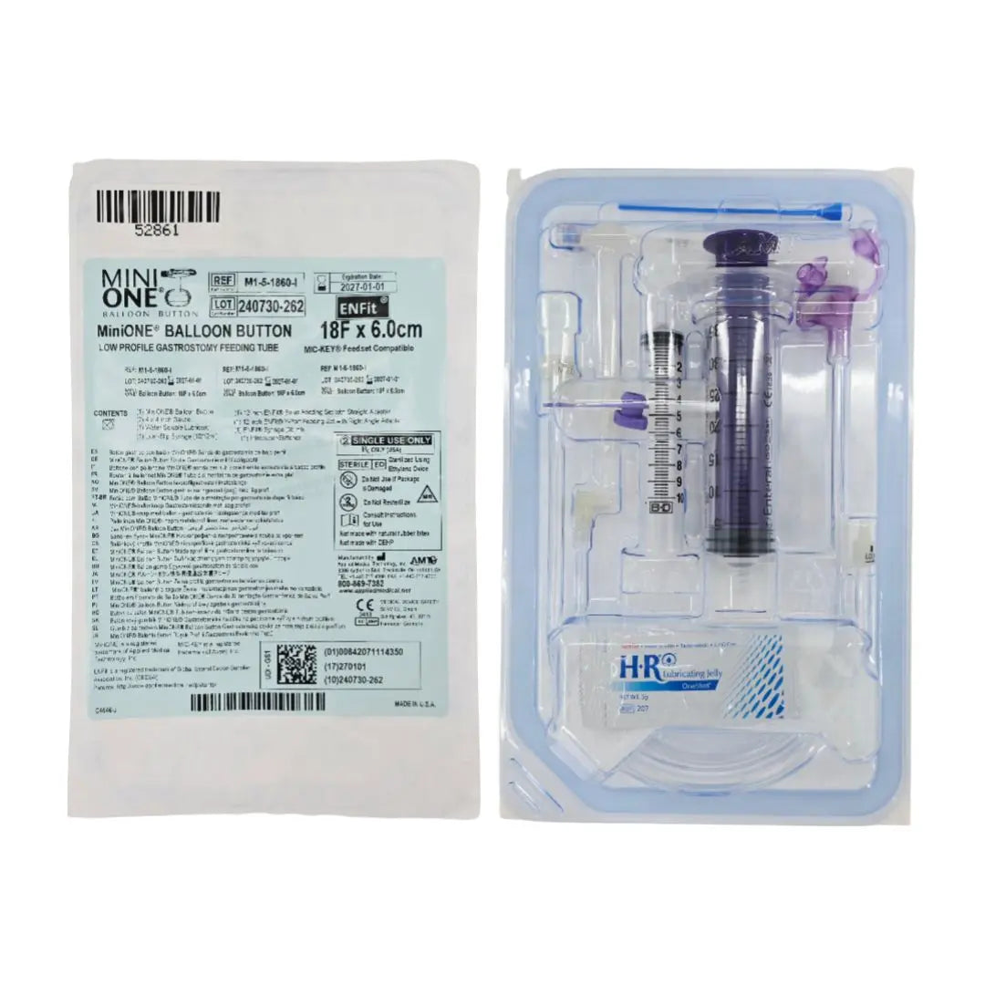 Applied Medical Tehcnology M1-5-1860-I 18Fr. x 6.0cm MiniONE Balloon Button Low Profile Feeding Device (ENFit), MDR Applied Medical Technology, Inc.