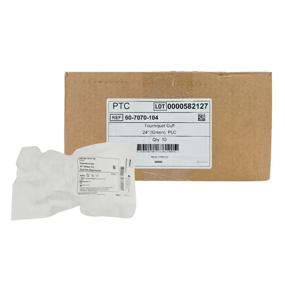 Stryker Sustainability 60-7070-104 Tourniquet Cuff 24" Green PLC Dual Port Single Bladder CS/10 Stryker Sustainability