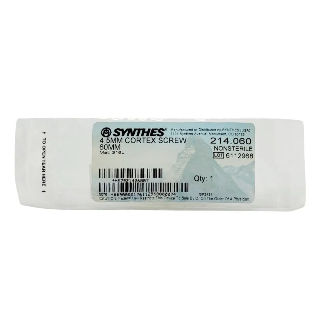 Synthes 214.060 4.5MM CORTEX SCREW 60MM Synthes