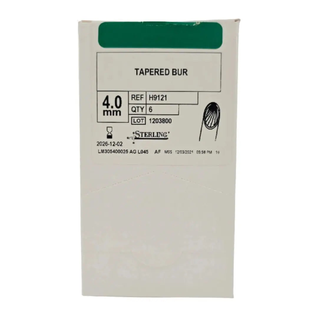 ConMed H9121 Sterling Tapered Bur, Large Hub 4.0mm BX/6 ConMed