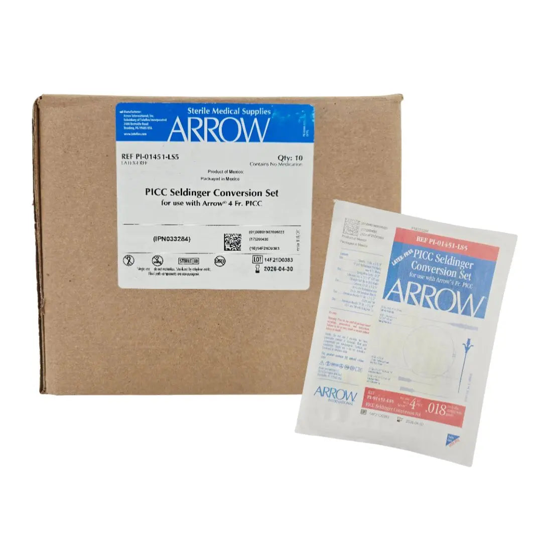 Arrow PI-01451-LS5 PICC Seldinger Conversion Set 4Fr. x .018" CS/10 Arrow
