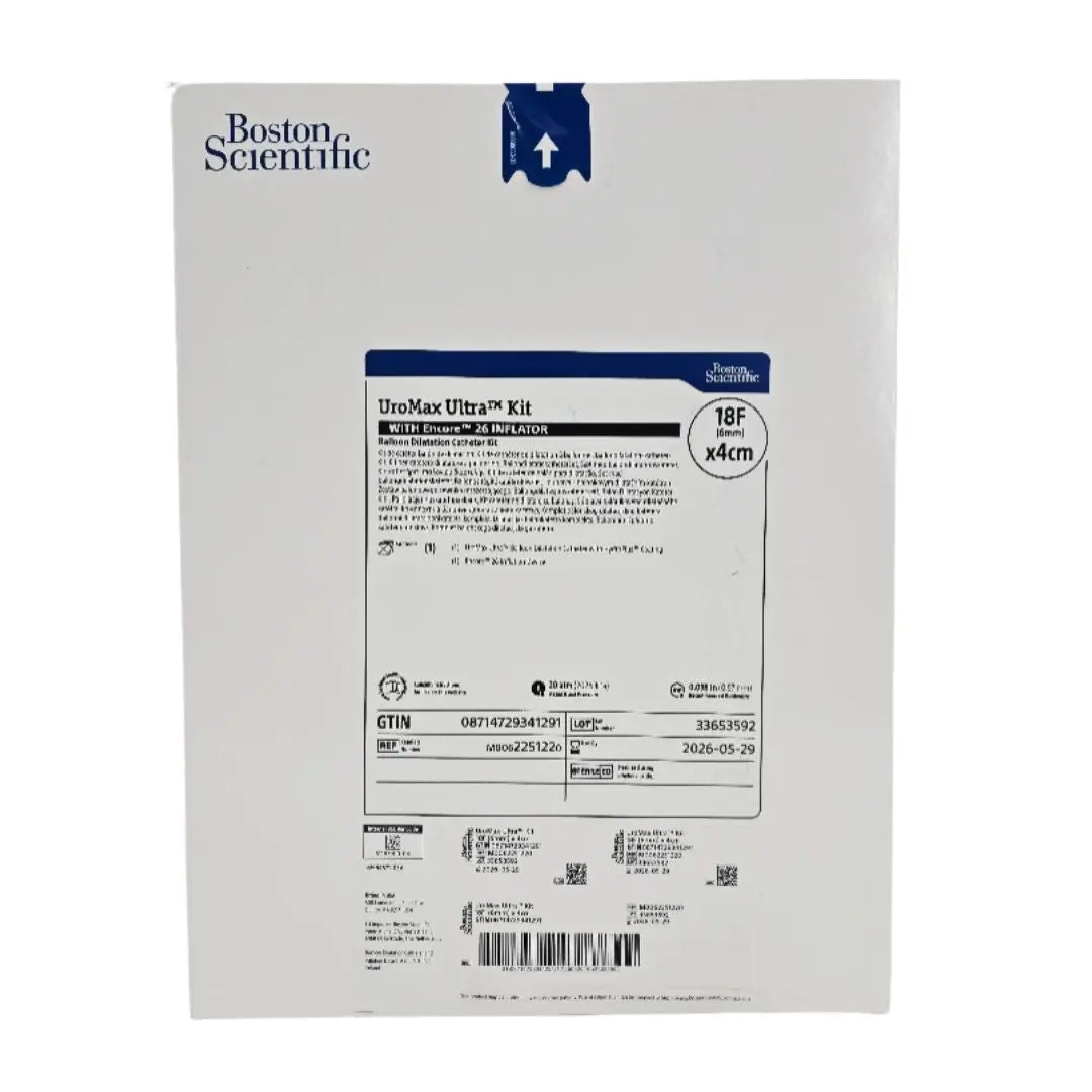 Boston Scientific M0062251220 UroMax Ultra Kit w/ Encore 26 Inflator Baloon Dilation Catheter Kit 18F x 4cm Boston Scientific