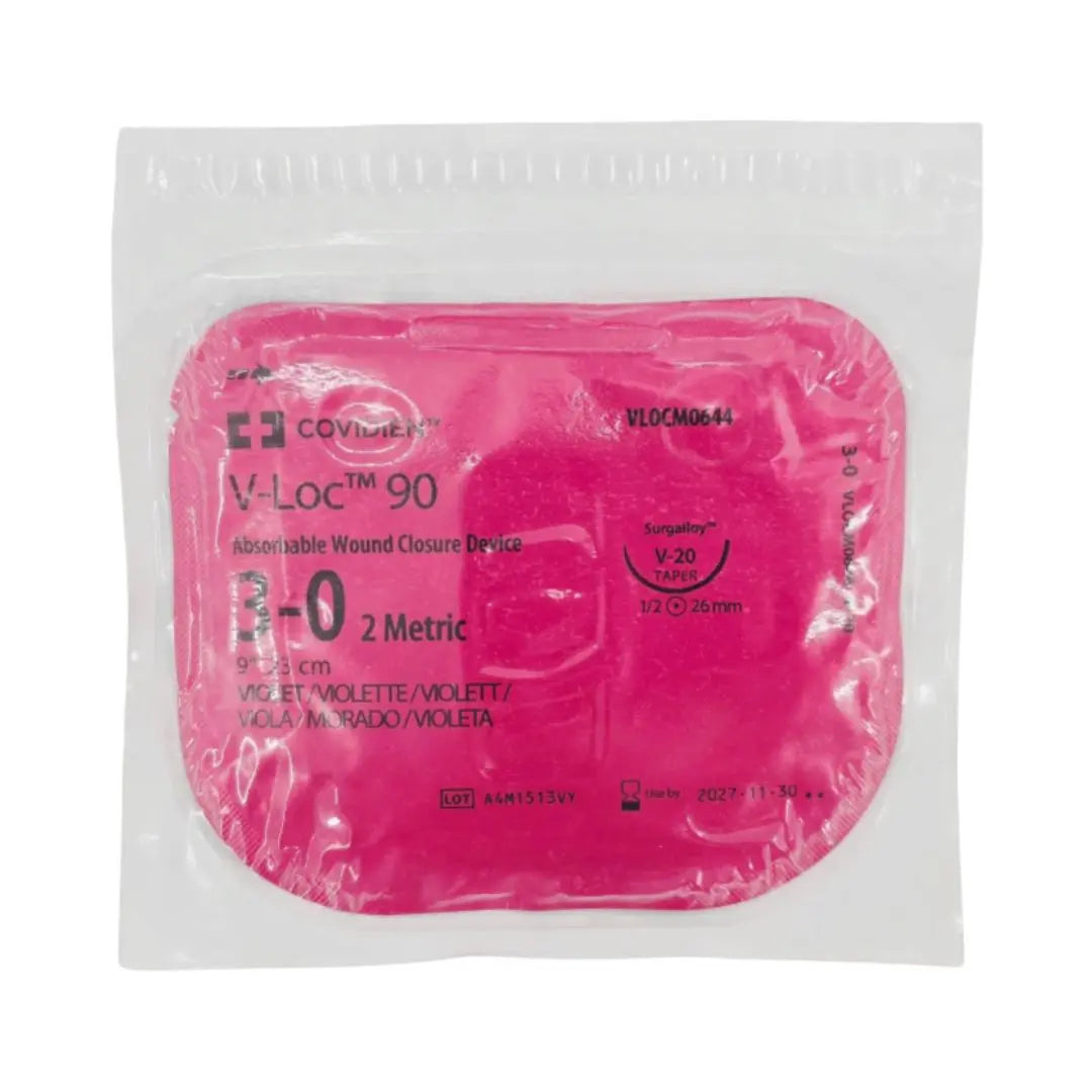 Covidien VLOCM0644 V-Loc 90 3-0 1X9" Violet V-20 Surgalloy Covidien