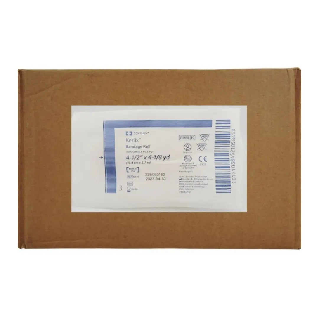 Covidien 6715 Kendall Kerlix 4.5 in x 4.1 yd Gauze Rolls 6 Ply - Sterile Case/96 Covidien