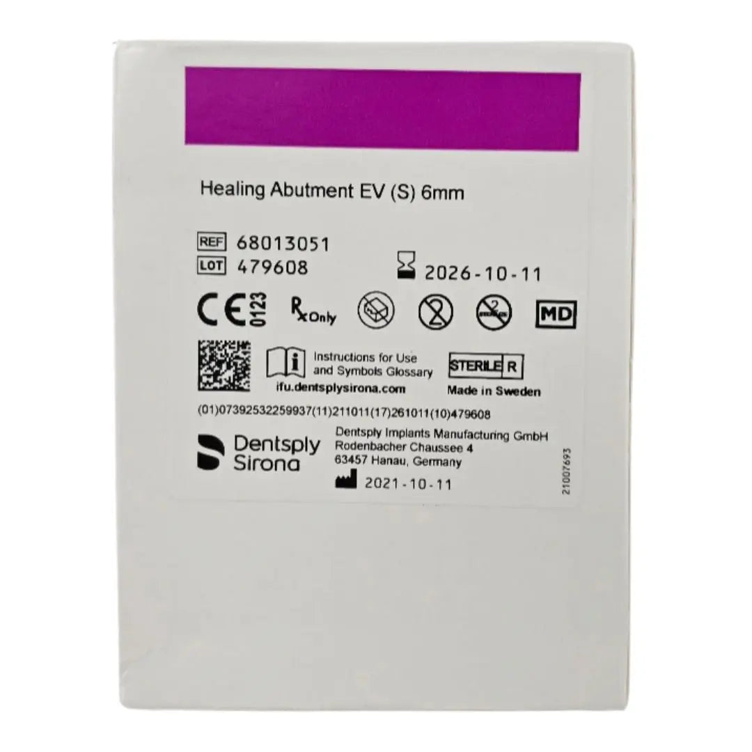 Dentsply Implants Manufacturing 68013051 Healing Abutement EV (S) 6mm DS Implants