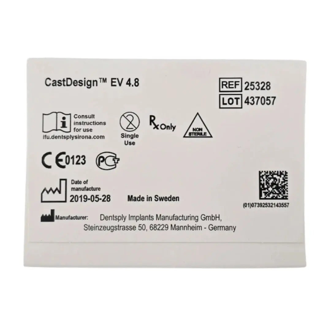 Dentsply Implants Manufacturing 25328 Astra Tech Implant Cast Design Ev 4.8 Dentsply Implants Manufacturing