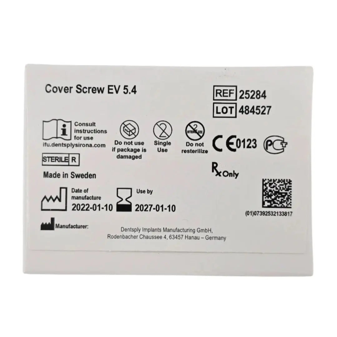 Dentsply Implants Manufacturing 25284 Cover Screw Ev 5.4 Dentsply Implants Manufacturing