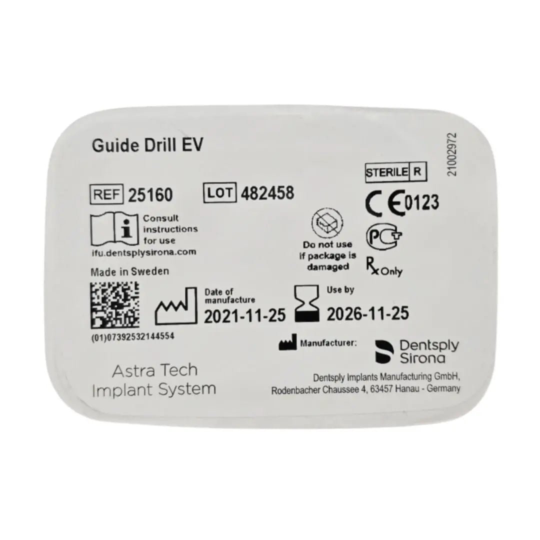 Dentsply Implants Manufacturing 25160 Guide Drill EV Astra Tech Implant System Dentsply Implants Manufacturing