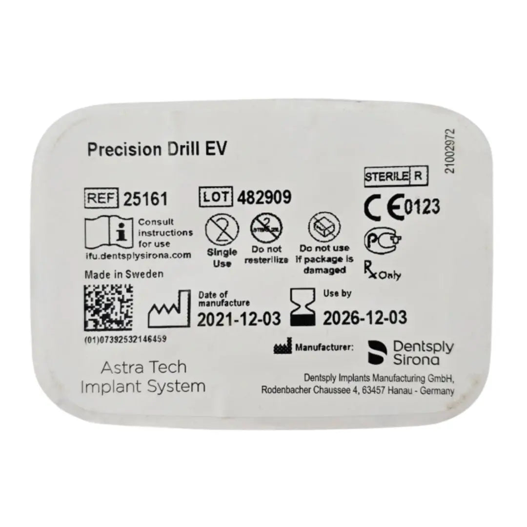 Dentsply Implants Manufacturing 25161 Precision Drill EV Astra Tech Implant System Dentsply Implants Manufacturing