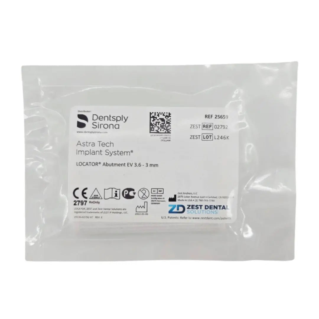 Zest Anchors 02792 LOCATOR Abutement EV 3.6 3mm Dentsply Sirona Astra Tech Implant System Zest Anchors