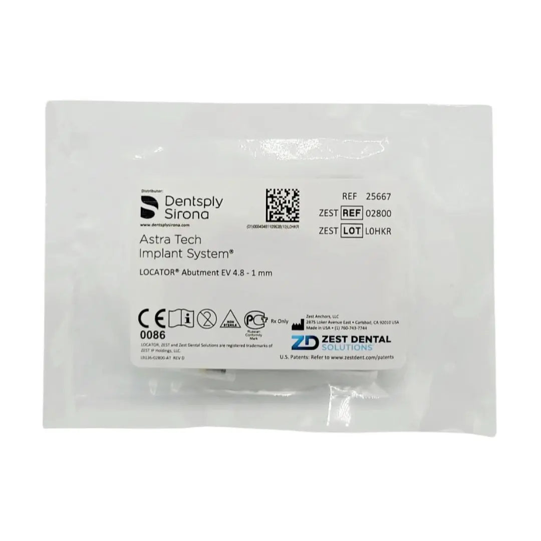 Zest Anchors 2800 Locator Abutment For Ev 4.8 X 1.0mm, Astra Tech Zest Anchors