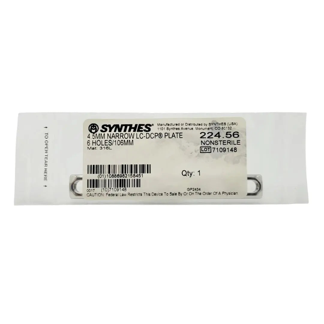 Synthes 224.56 4.5mm Narrow LC-DCP Plate 6 Holes/106mm Synthes