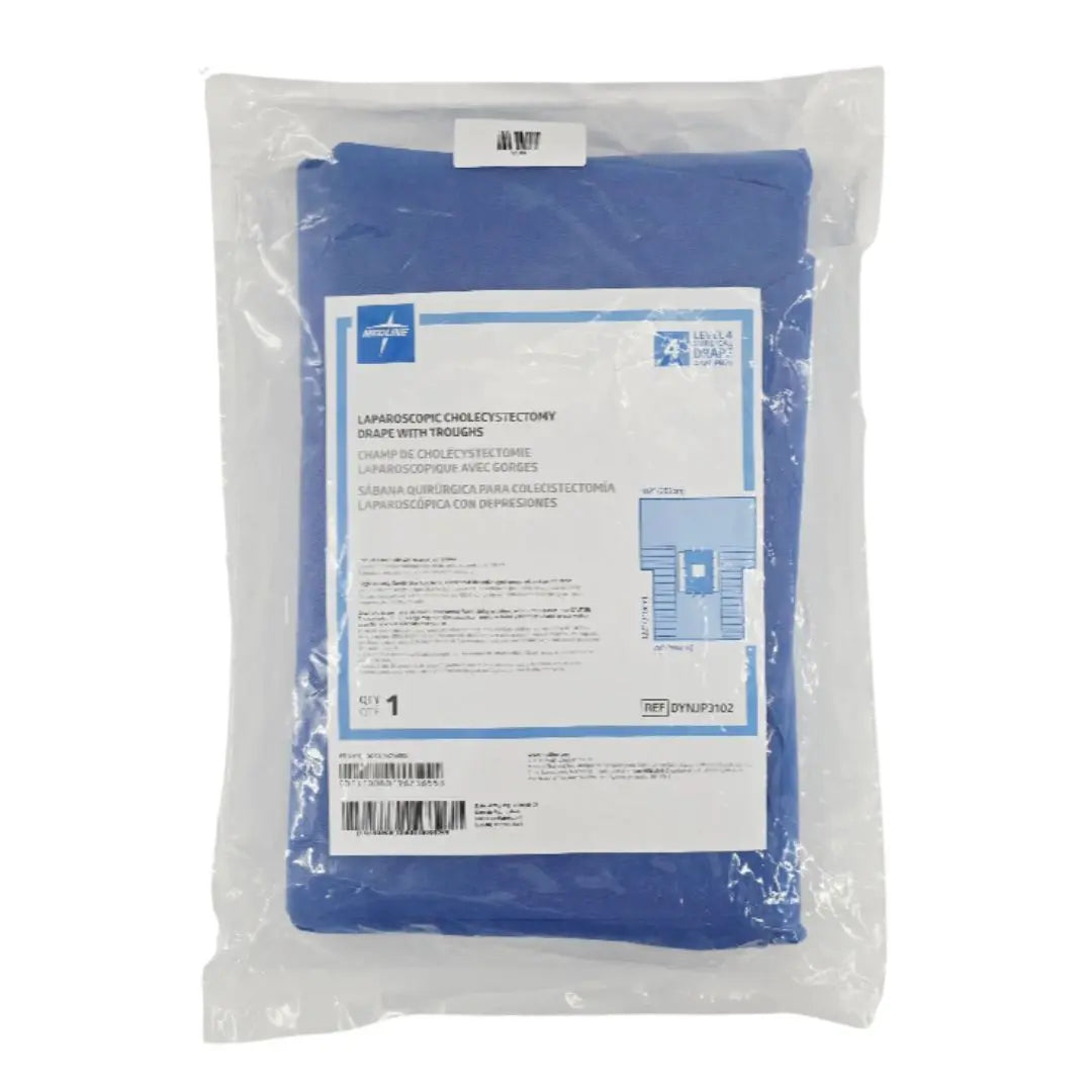 Medline DYNJP3102 Laparoscopic Cholecystectomy Drape with Troughs Level 4 Surgical Drape Medline