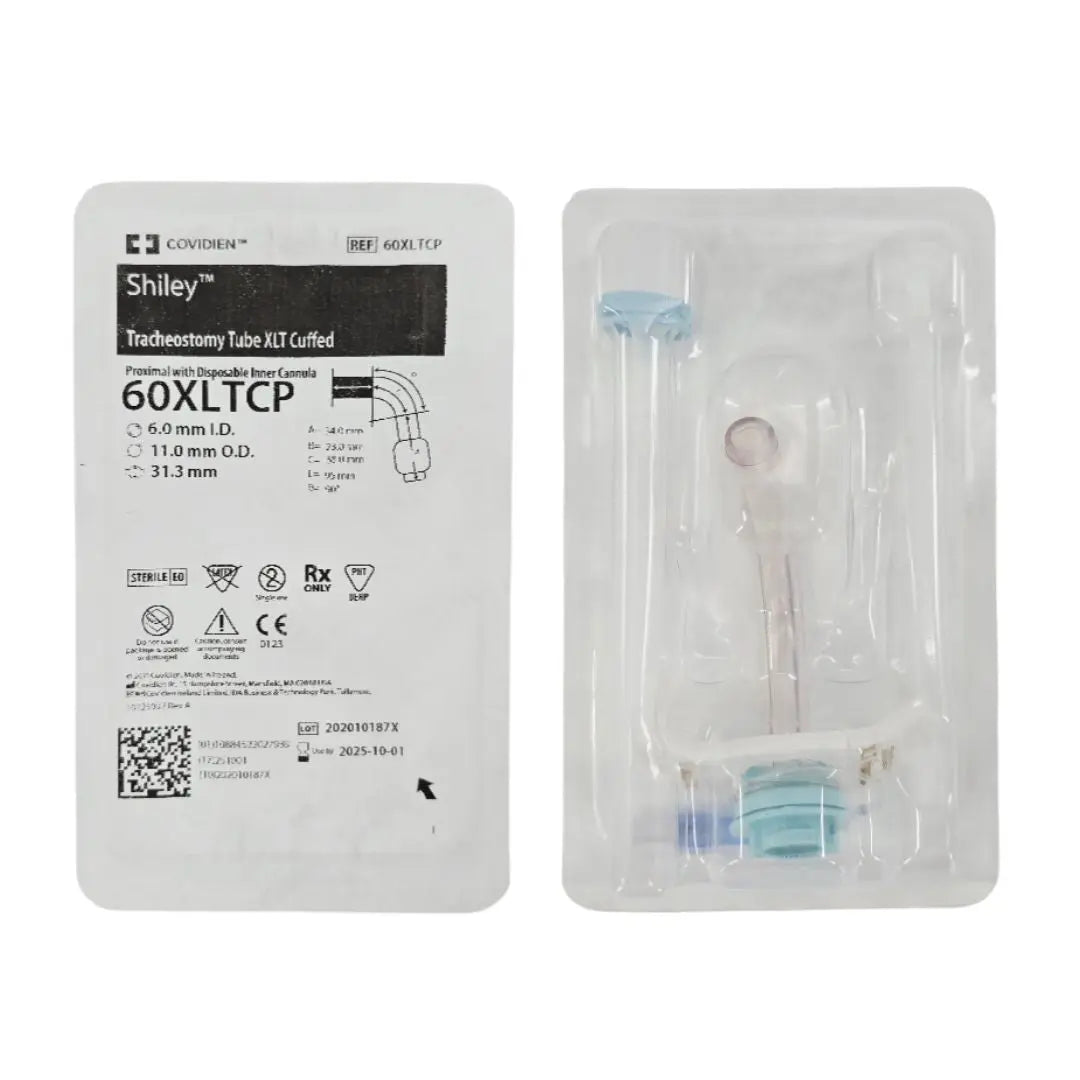 Covidien 60XLTCP Shiley Tracheostomy Tube XLT Cuffed Proximal w/ Disposable Inner Cannula Covidien