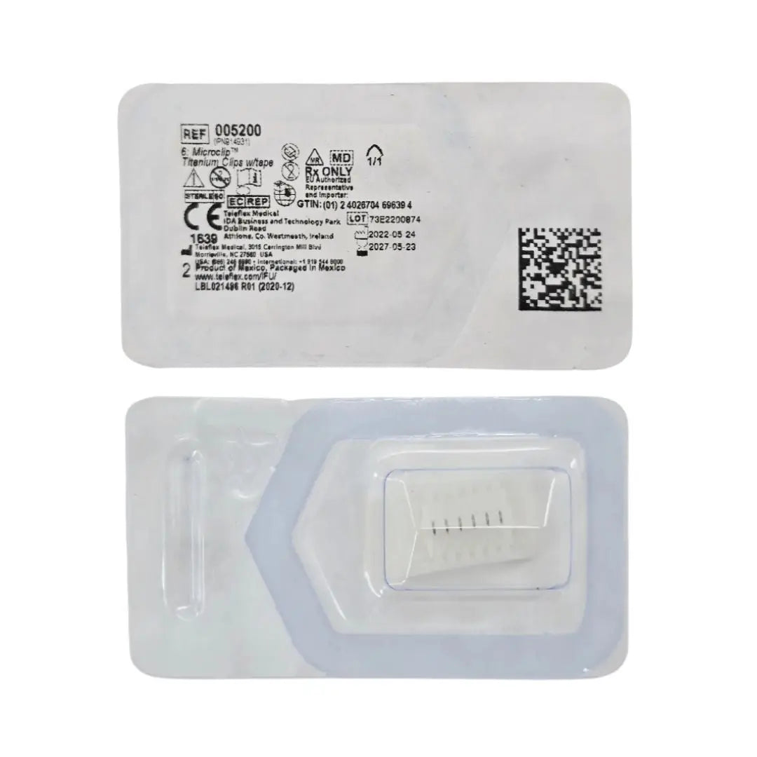 Teleflex Weck IPN914931 Horizon Microclip Titanium Ligating Clips (6 Clips w/ Tape per Cartridge) Teleflex Weck