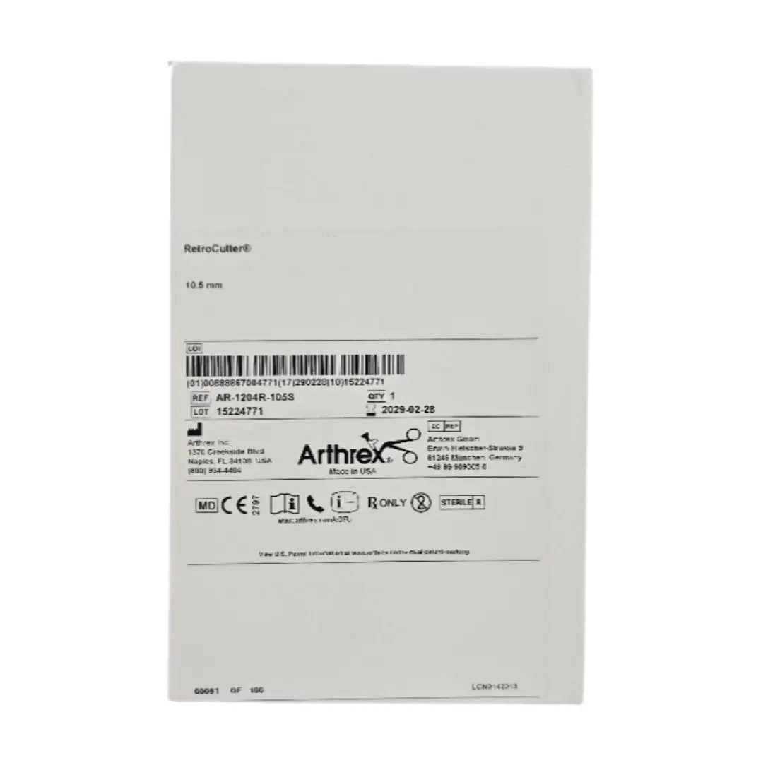 Arthrex AR-1204R-105S RetroCutter Reamer 10.5mm 1/EA Arthrex
