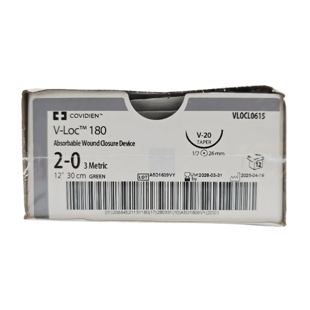 Covidien VLOCL0615 V-Loc 180 2-0 1X12" Green V-20 26mm BX/12 Covidien
