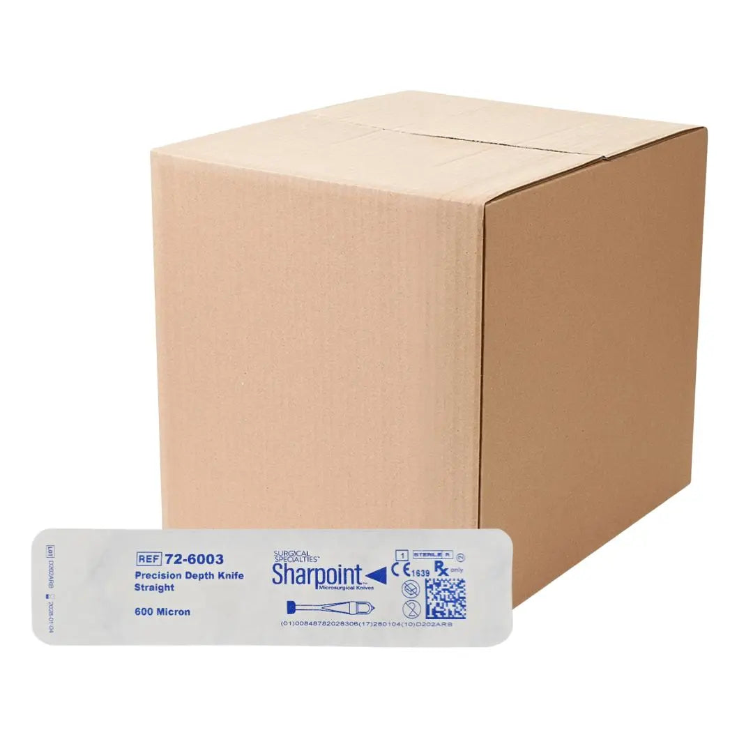 Surgical Specialties 72-6003 Sharpoint Precision Depth Knife Straight 600 Micron 6/BX Surgical Specialties