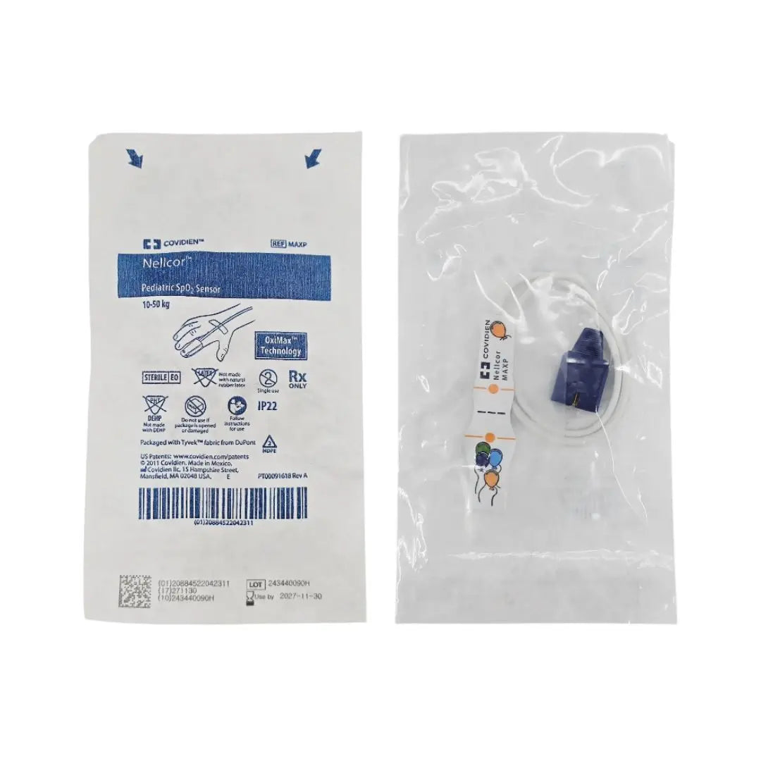 Covidien MAXP NEllcor Pediatric SpO₂ Sensor 10-50kg OxiMax Technology 1/EA Covidien
