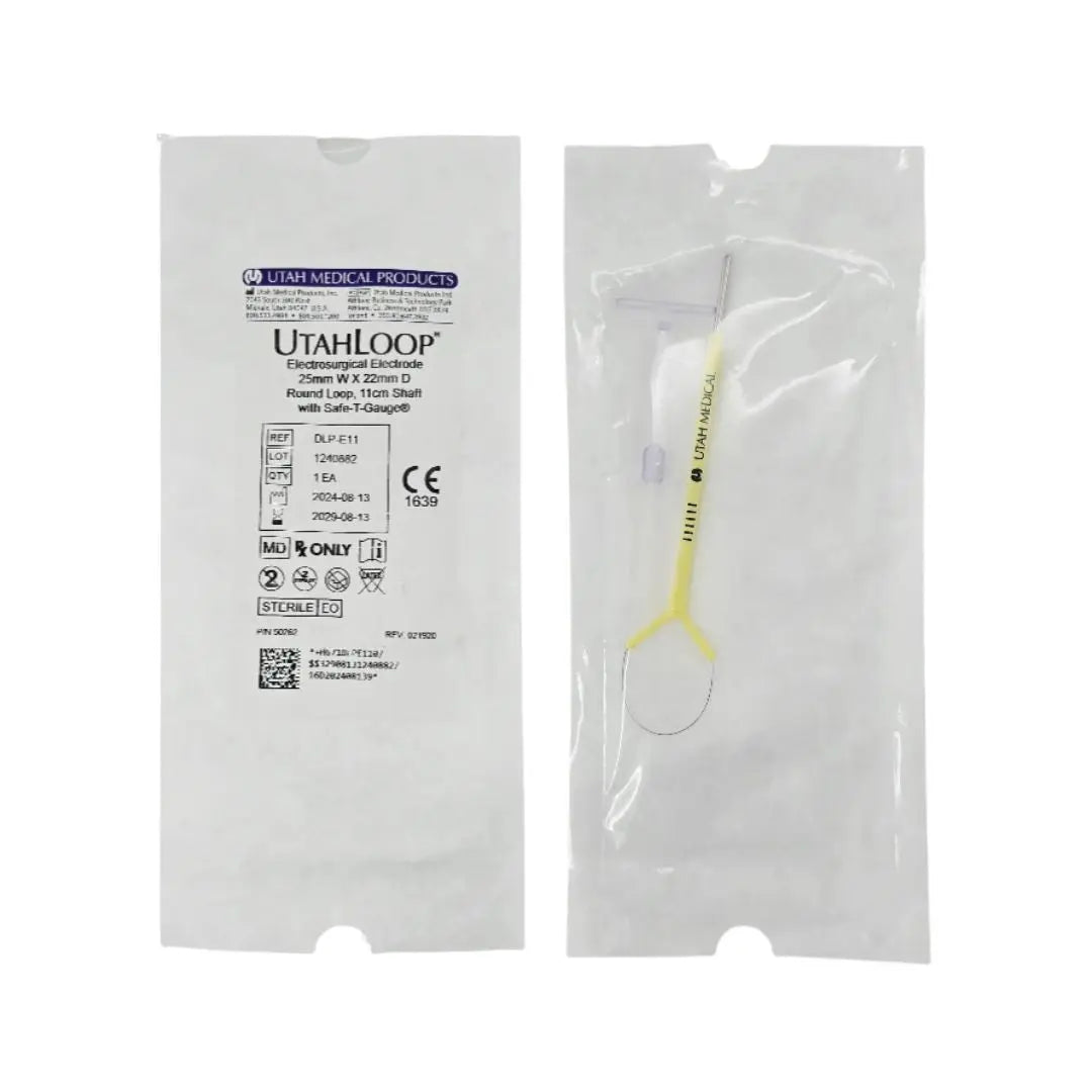 Utah Medical Products DLP-E11 UtahLoop Electrosurgical Electrode 25mm W x 22mm D Round Loop, 11cm Shaft w/ Safe-T-Gauge 1/EA Utah Medical Products