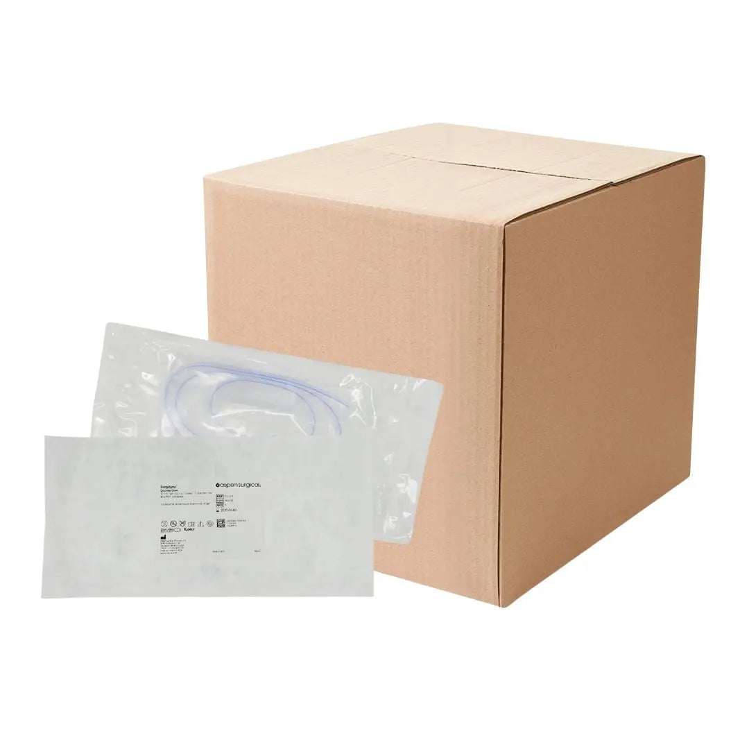 Aspen Surgical 370021 Surgidyne Discrete Drain 10FR x 1.6mm I.D. Silicone Drain End Perf w/ Adapter CS/10 Aspen Surgical