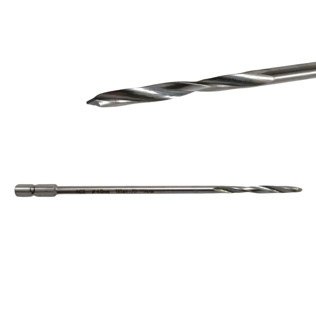 DePuy Ace 13564-70 Solid Over Drill Bit 4mm Orthopedic 5-1/2"