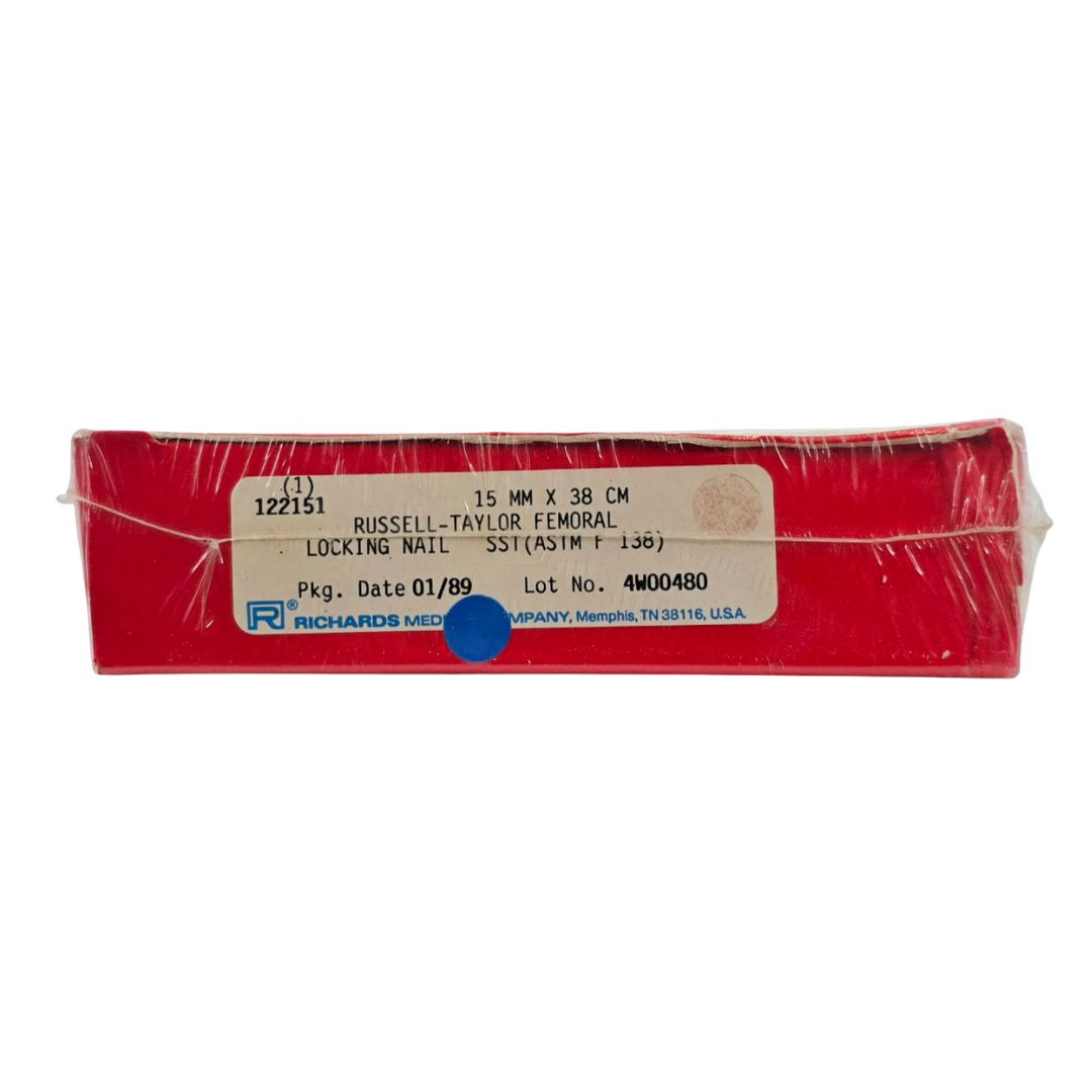 Smith & Nephew Richards 122151 Russell-Taylor Femoral Locking Nail 15mm x 38cm BX/1