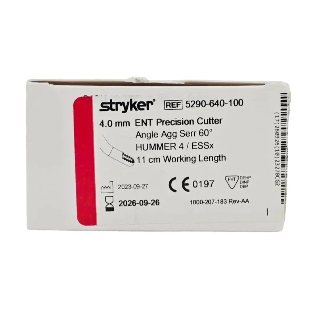 Stryker 5290-640-100 ENT Precision Cutter Blade 4.0mm Aggressive Serrated 60° ESSx/Hummer 4 5/BX Stryker