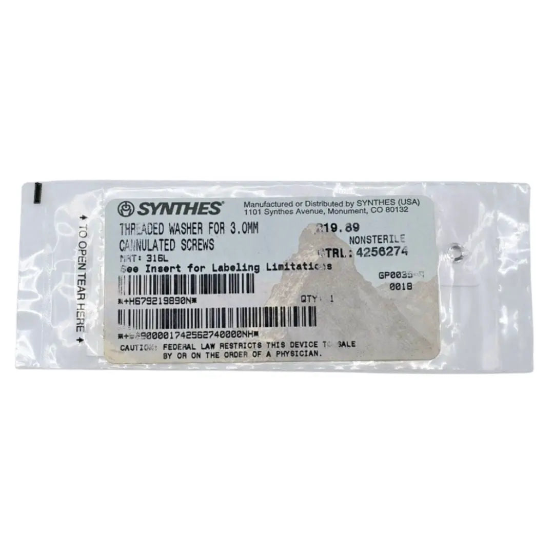 Synthes 219.89 Threaded Washer for 3.0mm Cannulated Screws Synthes