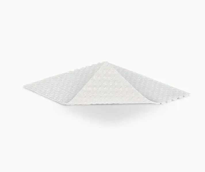 White textured fabric on a white background