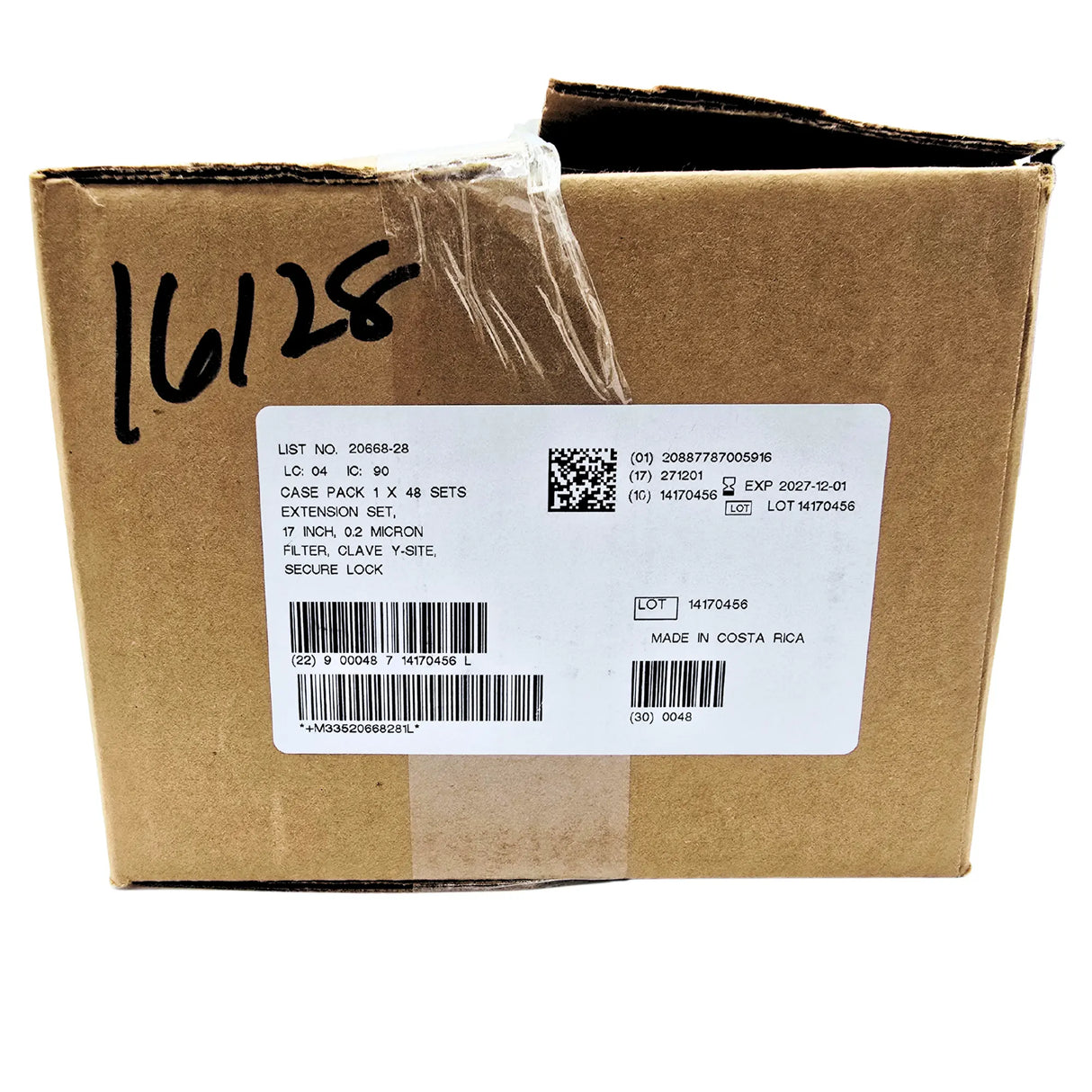ICU Medical 20668-28 IV Extension Set 17" w/ 0.2 Micron Filter & Clave Y-Site (Case of 48) - New ICU Medical