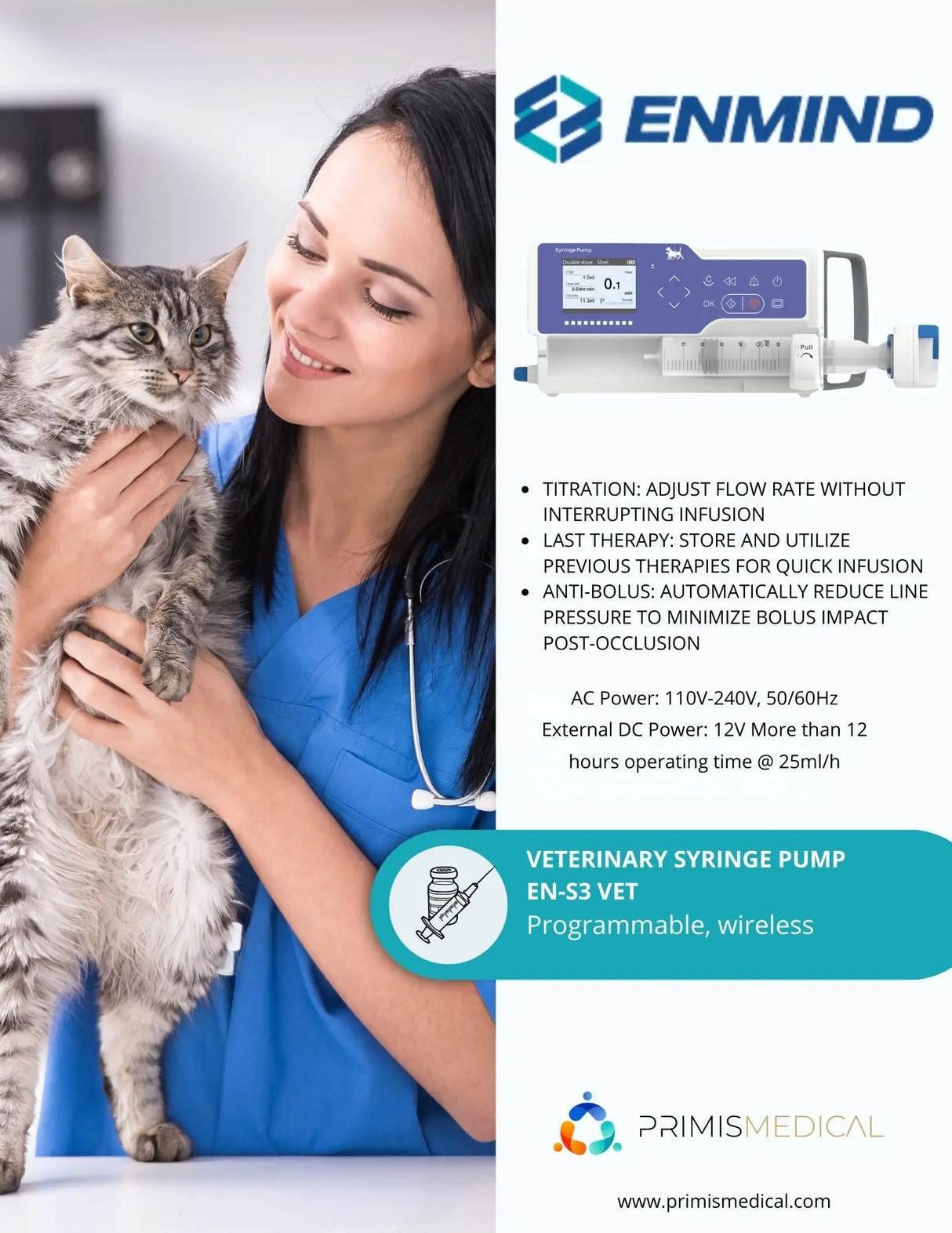 ENMIND Veterinary Syringe Pump EN-S3 Enmind