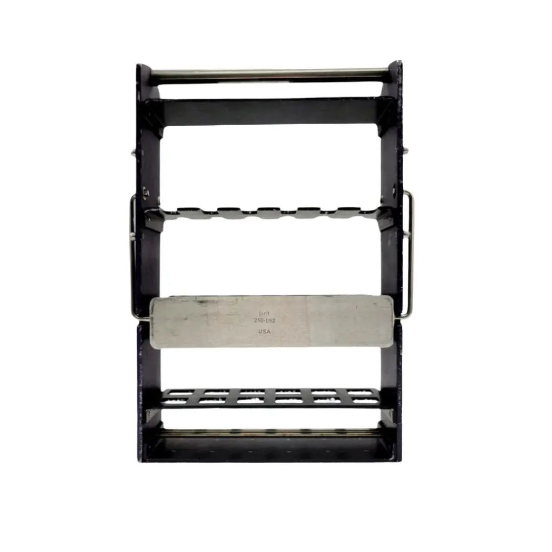Jarit 250-092 Instrument Rack w/ 12 Slots 2-1/2" x 7" x 10" Black Jarit