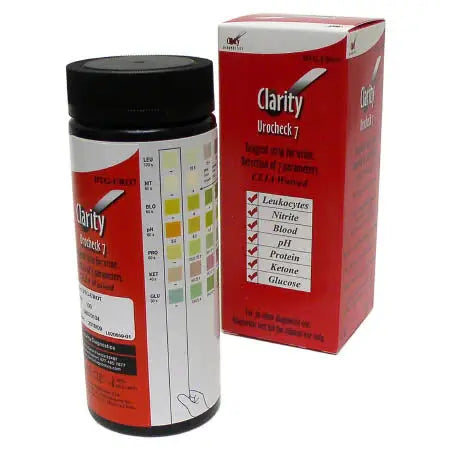Clarity DTG 2/4/5/7/10 Parameter Urocheck Urine Reagent Test Strips 100/bx Clarity Diagnostics