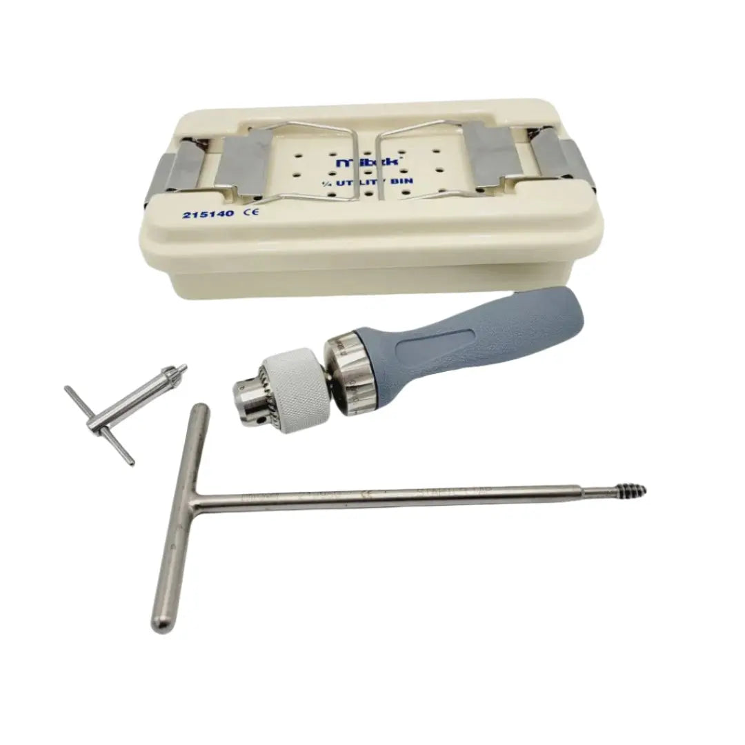 Depuy 219215 Mitek Ratchet Handle w/ Starter Tap Chuck Key & Case DePuy