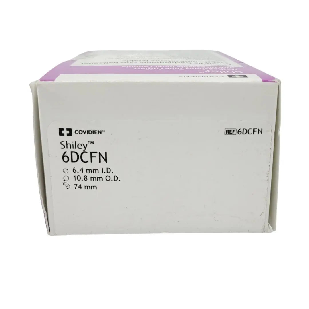 Covidien 6DCFN Shiley Tracheostomy Tube Cuffless w/ Disposable Inner Cannula Covidien