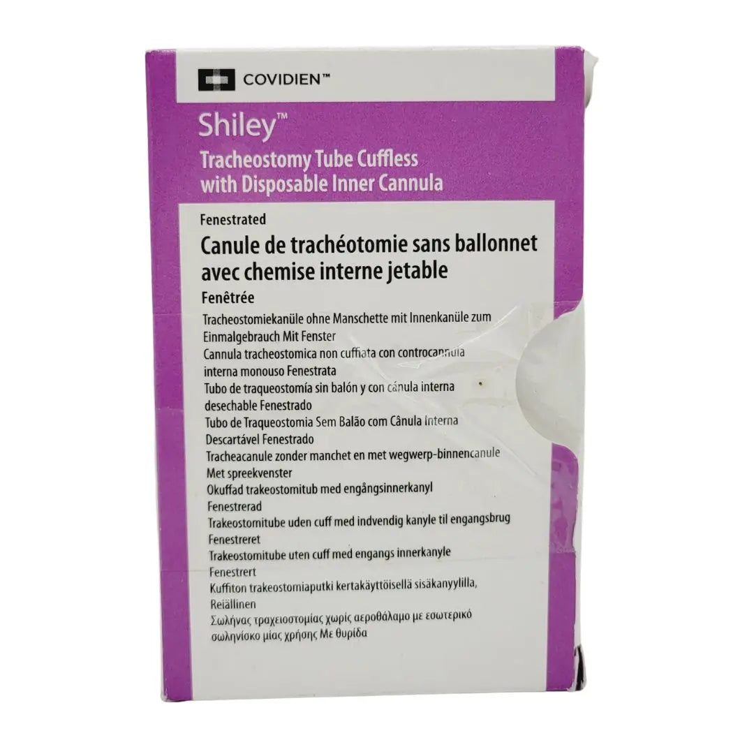 Covidien 6DCFN Shiley Tracheostomy Tube Cuffless w/ Disposable Inner Cannula Covidien