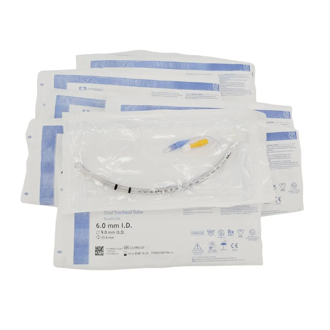 Covidien 18865 Shiley Taper Guard Evac Oral Tracheal Tube Murphy Eye 10PK Covidien