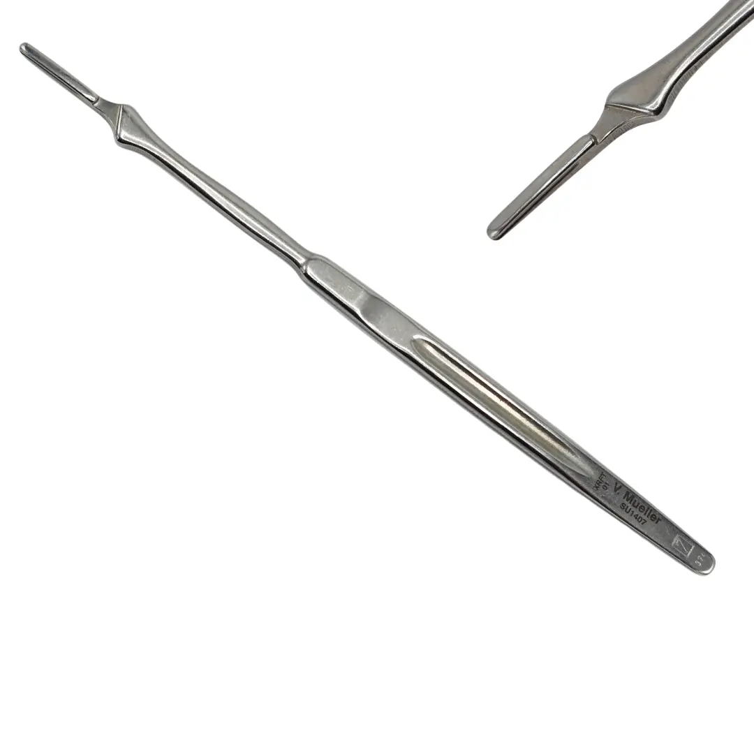 V Mueller SU1407 Knife Handle No 7 Stainless Steel 6 3/8 Inch Surgical Tool V. Mueller