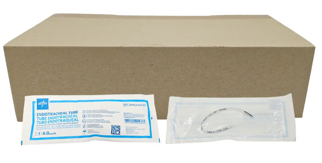 Medline DYNJAAUC40 Endotracheal Tube Oral Curved Murphy 4mm Uncuffed Box 10 Primis Medical