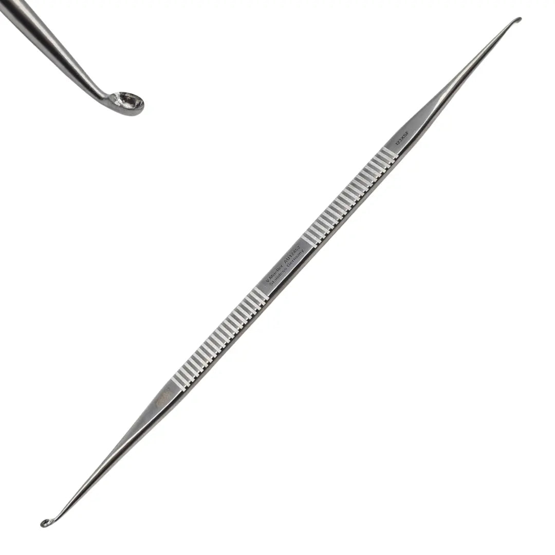 V. Mueller AU12452 House Stapes Curette Double Ended 7" Oval Cups ENT Primis Medical