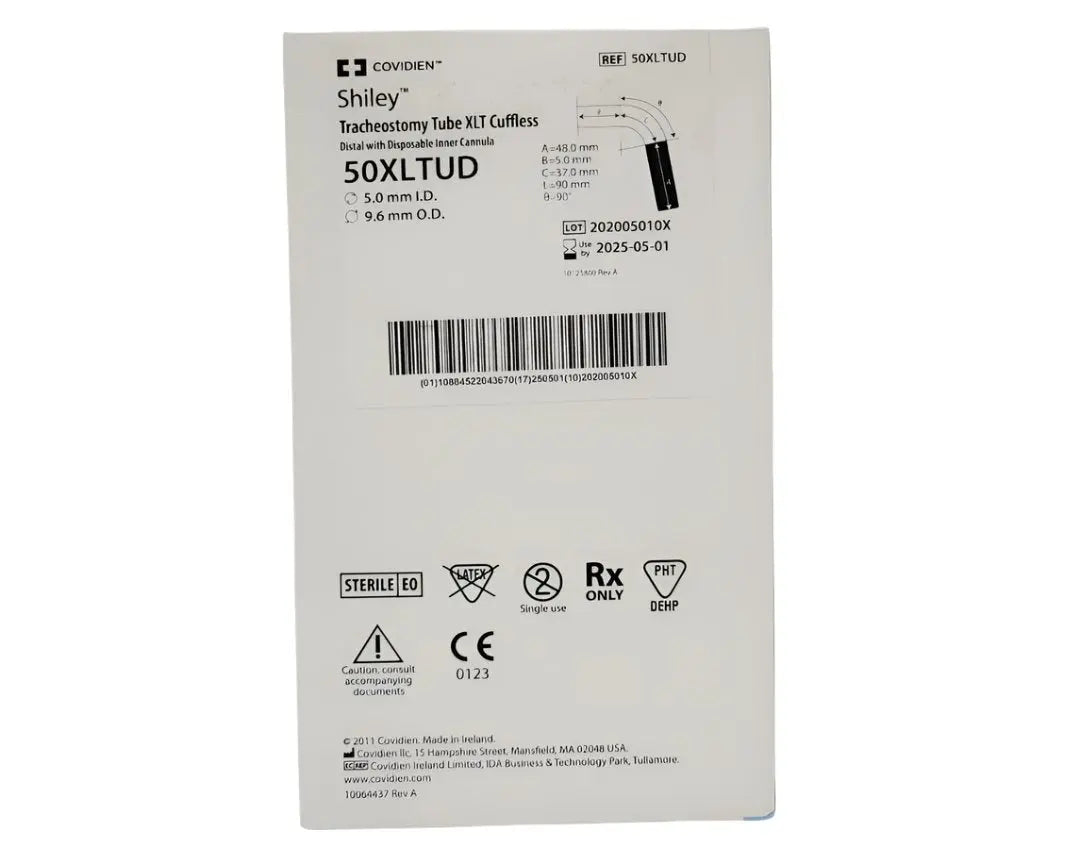 Covidien 50XLTCD Shiley Tracheostomy Tube XLT Cuffed w/ Disposable Inner Cannula Covidien