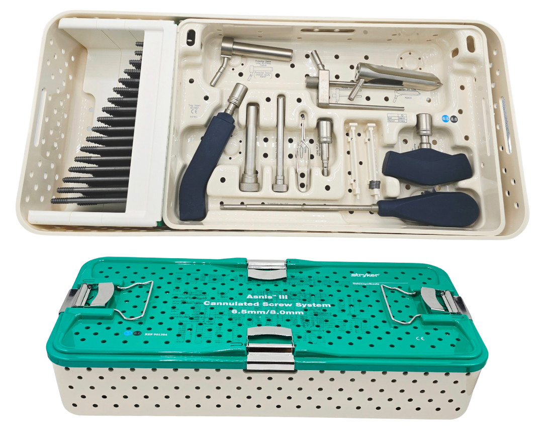 Stryker Asnis III Cannulated Screw System Complete Set & Case Orthopedic Kit Primis Medical