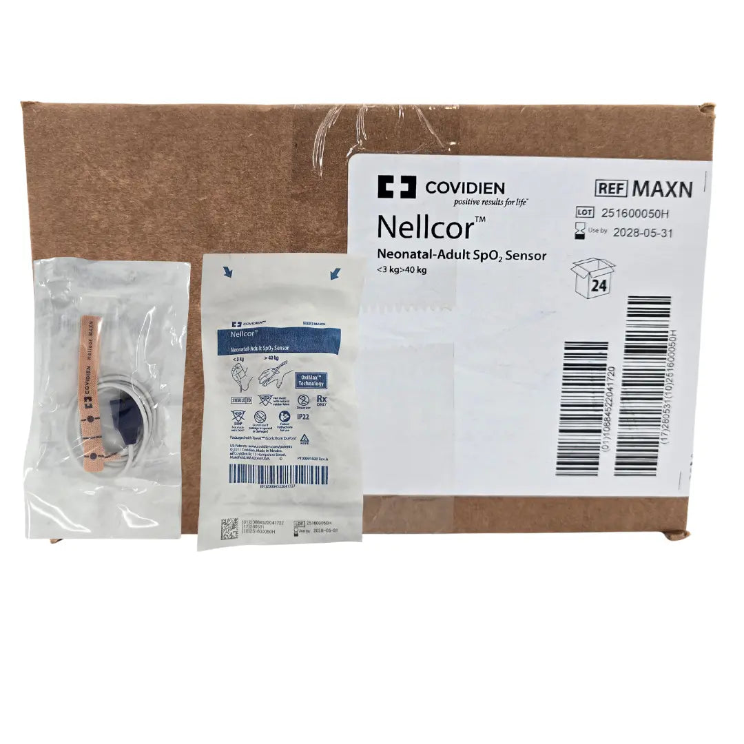 Covidien MAXN Neonatal Adult SpO2 Sensor Box of 24 Primis Medical