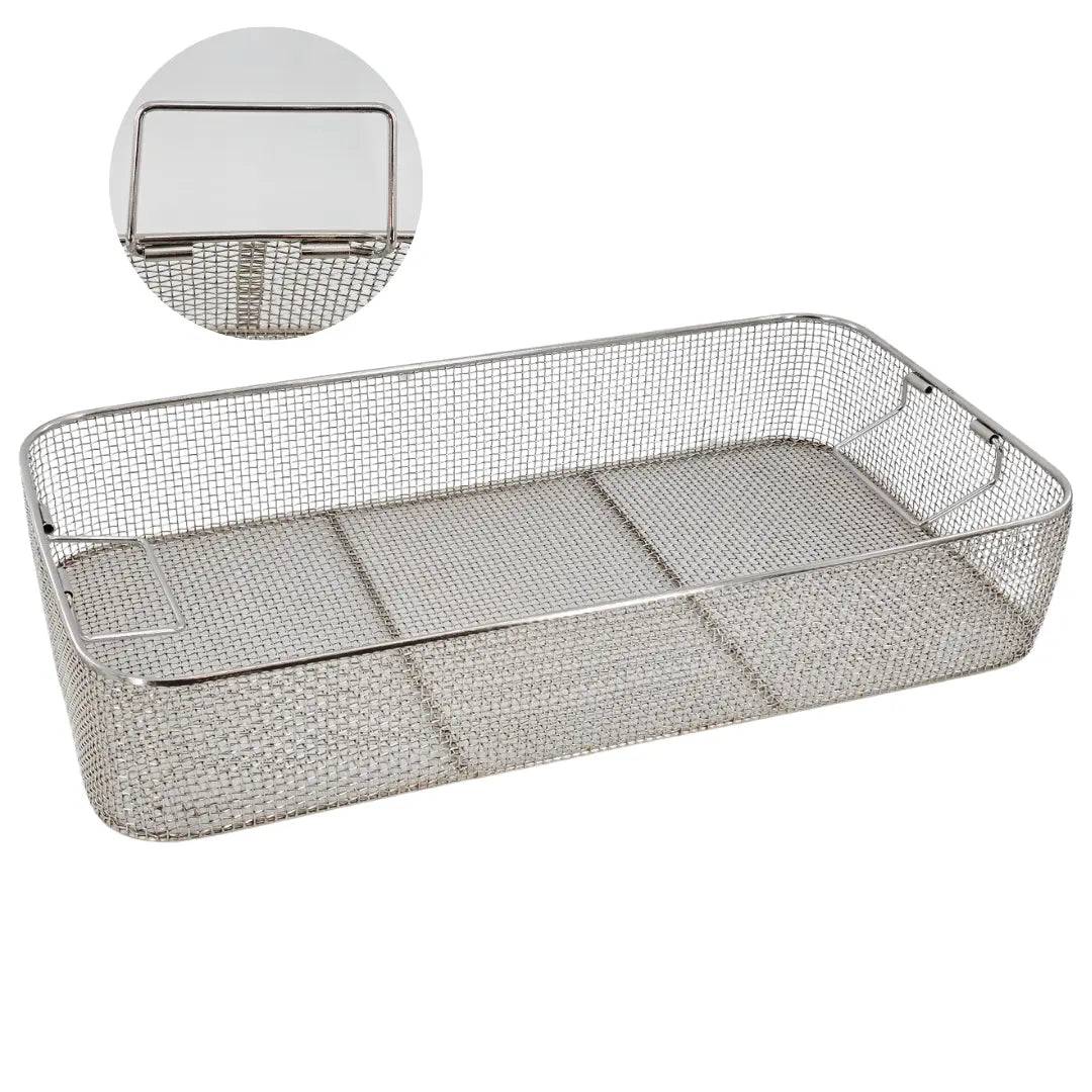 Stainless Steel Wire Sterilization Basket w/ Handles 21x11x4 Primis Medical