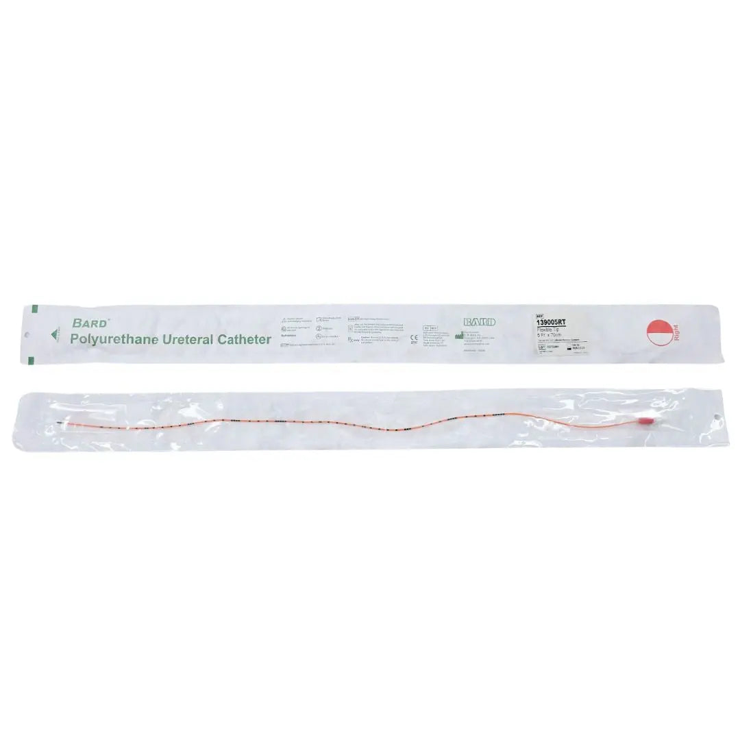 Bard 139005RT Flexible Tip 5Fr. x 70cm Polyurethane Ureteral Catheter Bard