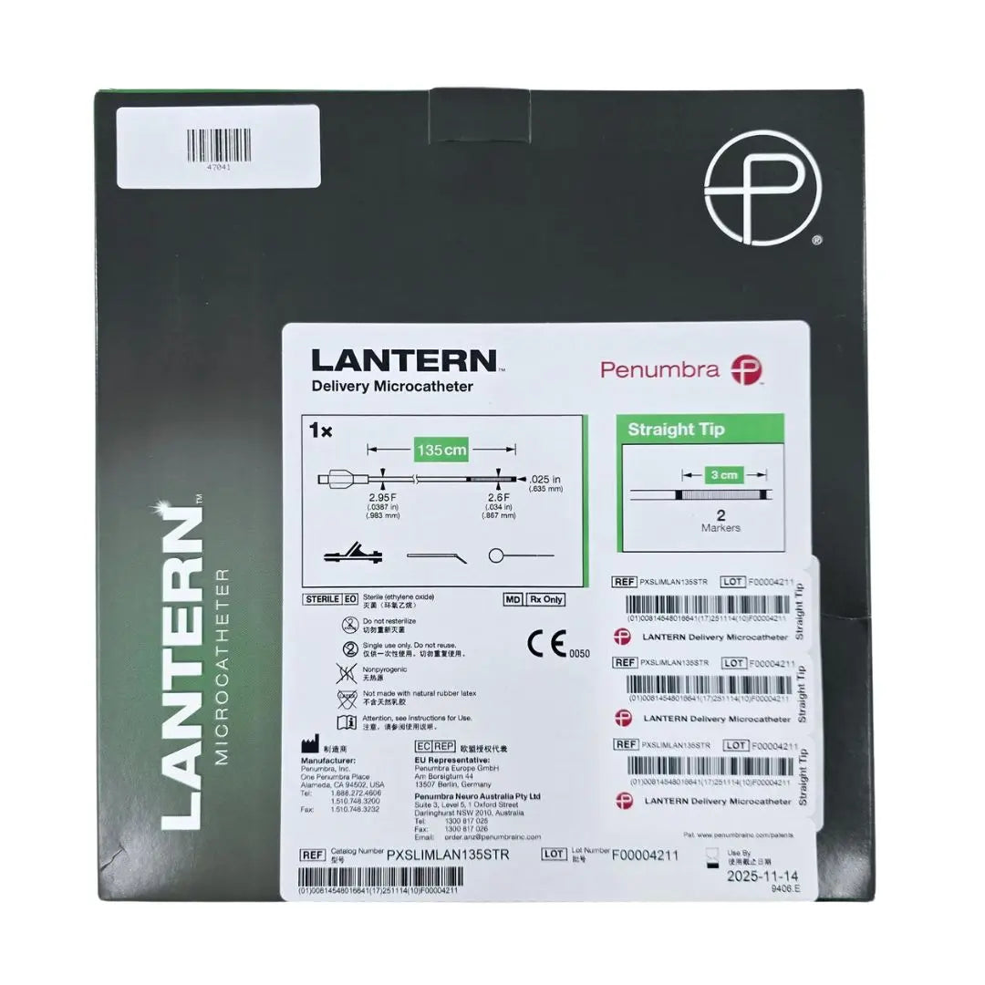 Penumbra PXSLIMLAN135STR Lantern Delivery Catheter Straight Tip 3cmx135cm Penumbra