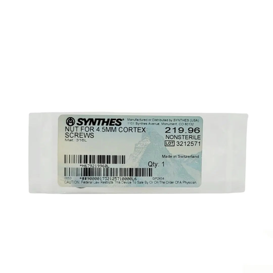 Synthes 219.96 Nut For 4.5mm Cortex Screws Synthes